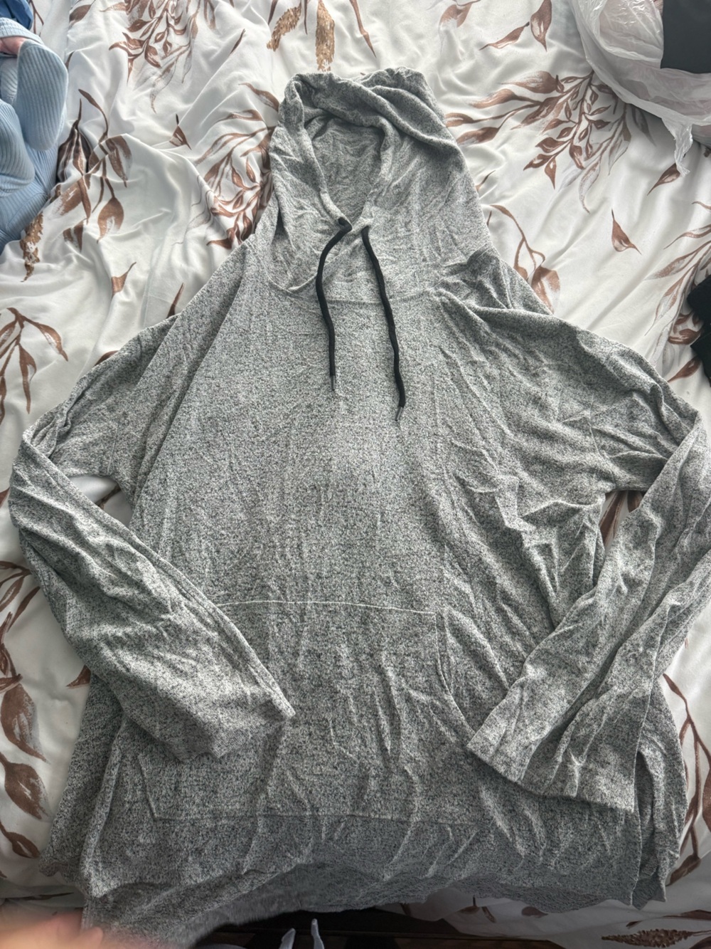 Mossimo Supply Co. Heather Gray Knit Pullover Hoodie